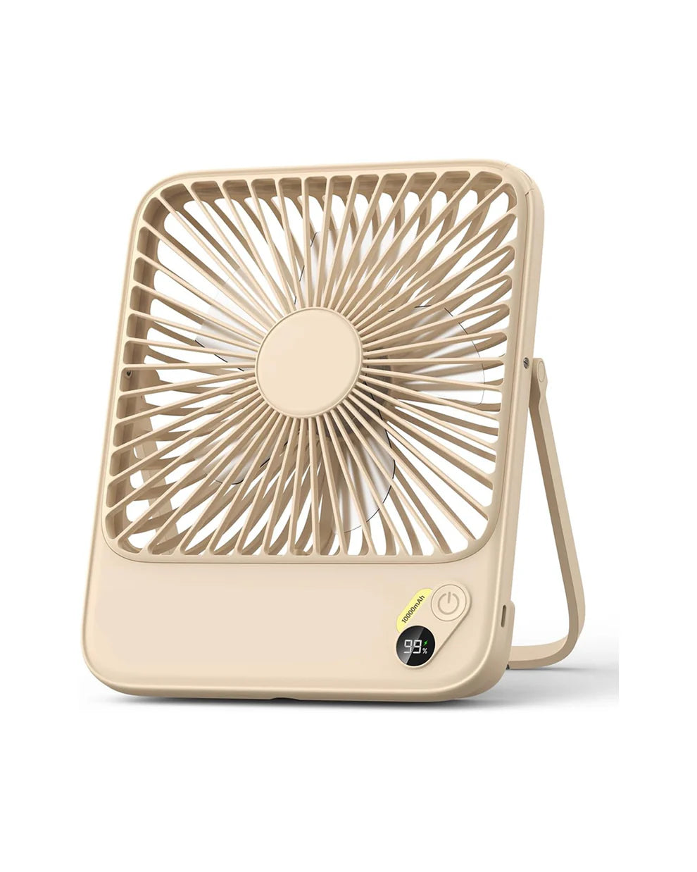 10000mAh Portable Rechargeable Desk Fan with Digital Display, 7-Inch