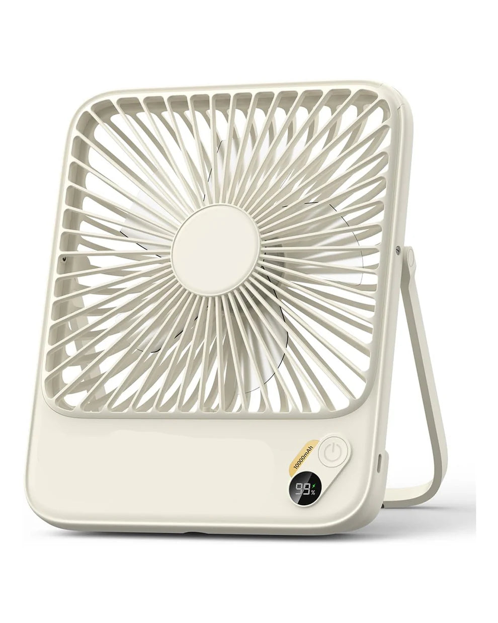 10000mAh Portable Rechargeable Desk Fan with Digital Display, 7-Inch