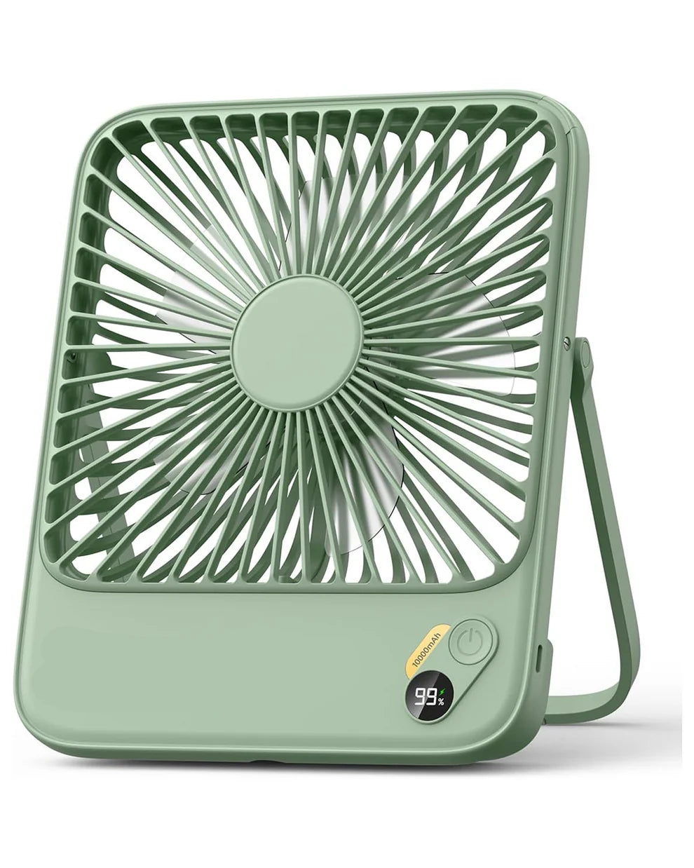 10000mAh Portable Rechargeable Desk Fan with Digital Display, 7-Inch